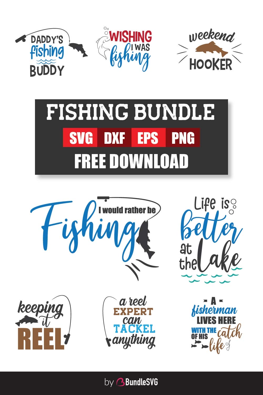 Fishing Bundle SVG Free