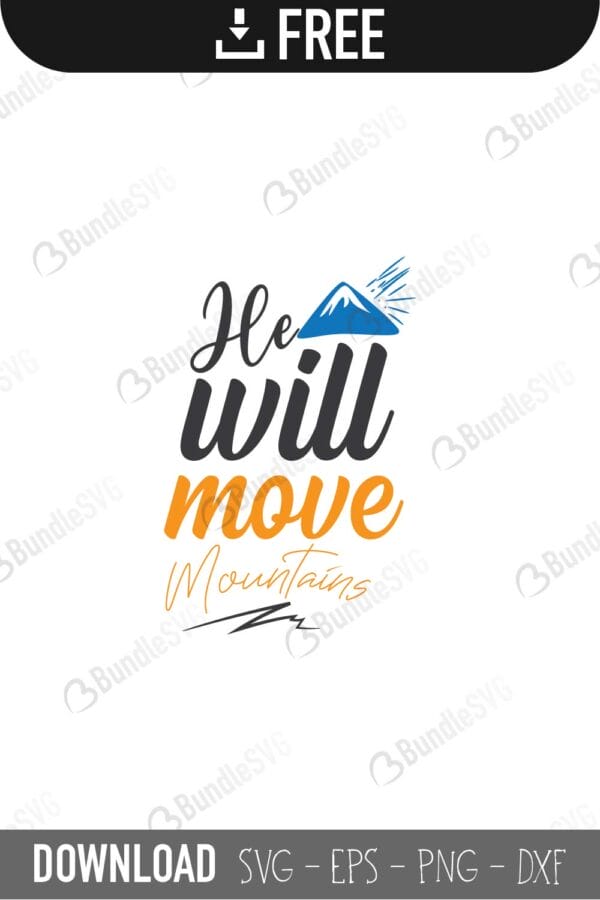 He Will Move Mountains SVG