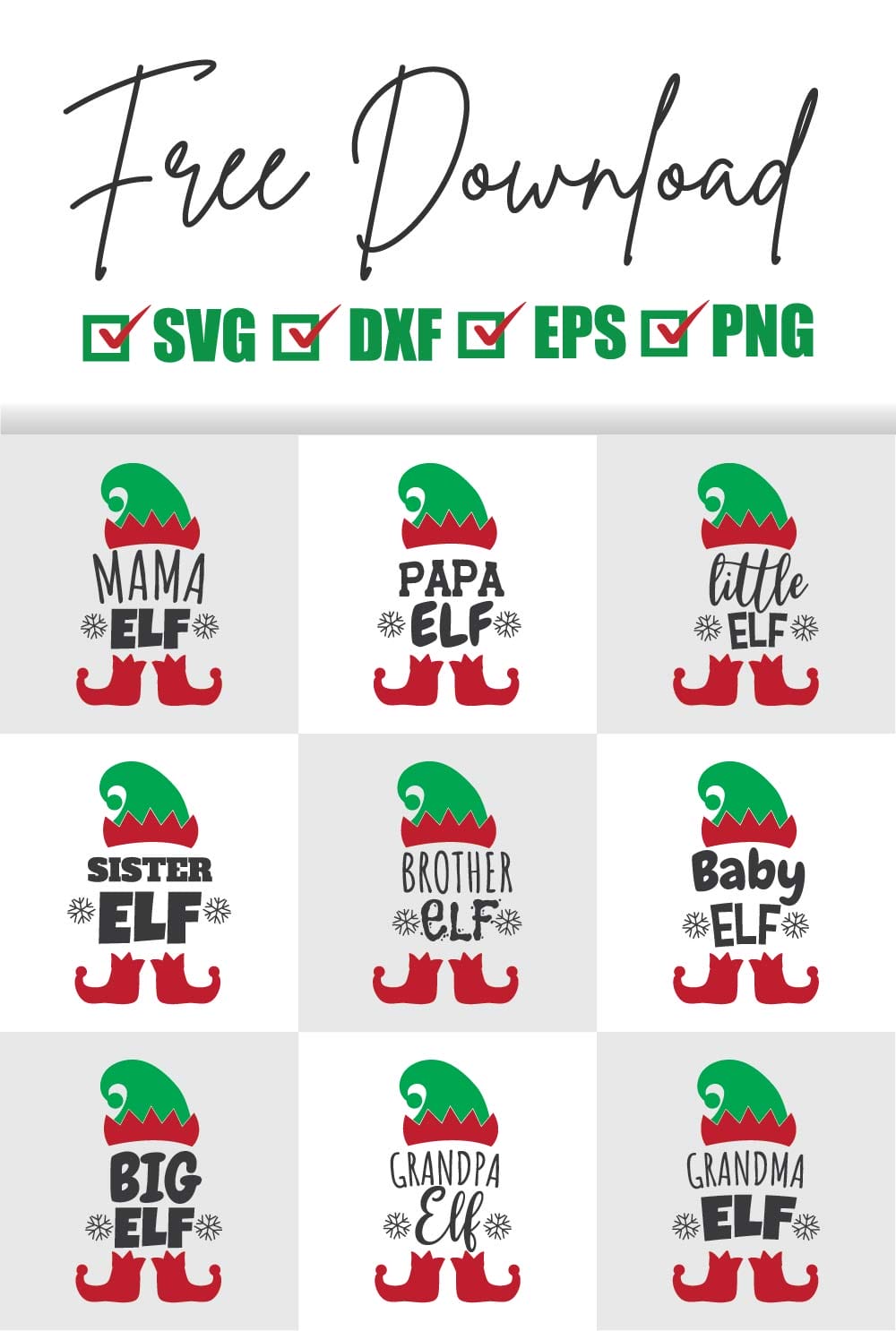 Elf Family Free SVG Bundle