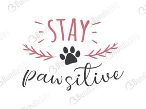 Stay Pawsitive SVG Files