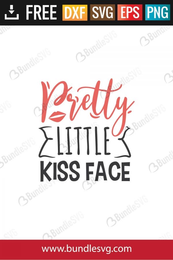 Pretty Little Kiss Face SVG Files