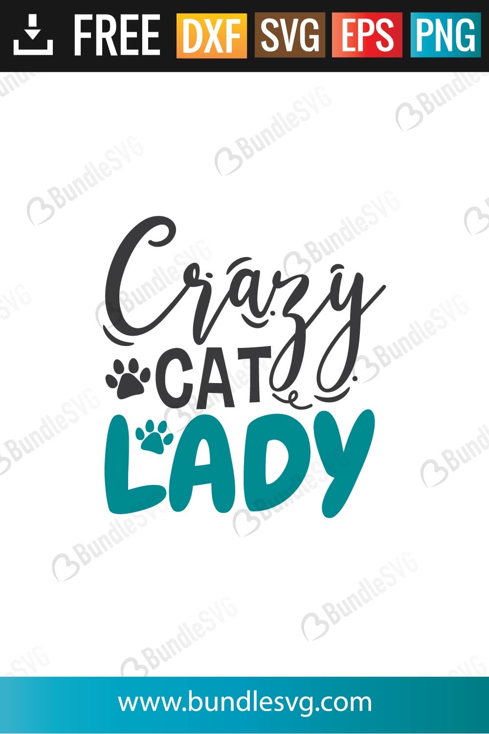 Crazy Cat Lady SVG Cut Files Free Download | BundleSVG.com