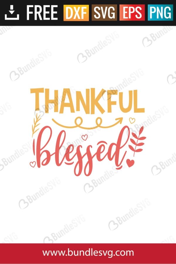 Thankful Blessed SVG Files