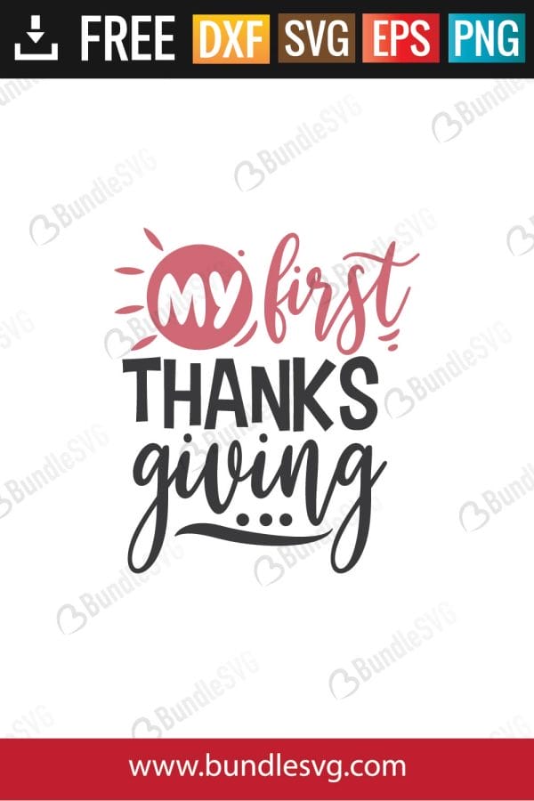 My First Thanks Giving SVG Files