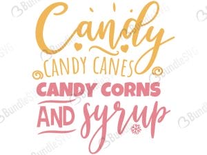 Candy Candy Canes Candy Corns SVG Files