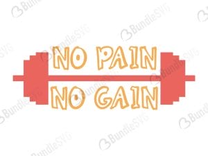 No Pain No Gain SVG