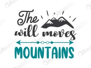 The Will Moves Mountains SVG