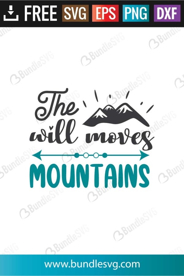 The Will Moves Mountains SVG