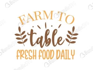 Farm To Table Fresh Food Daily SVG