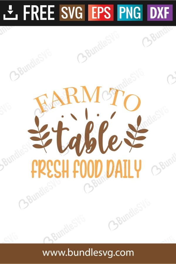 Farm To Table Fresh Food Daily SVG