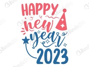 Happy New Year 2023 SVG Cut Files