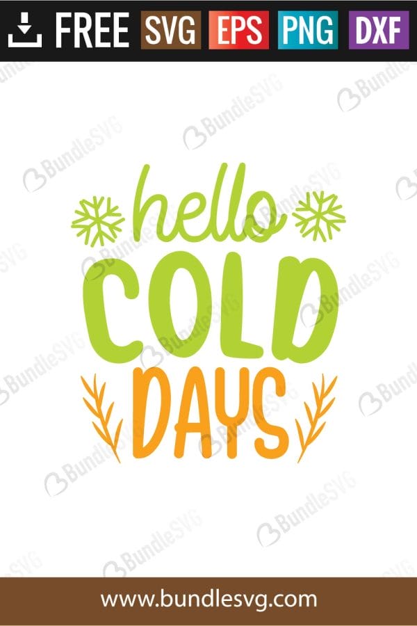 Hello Cold Days SVG