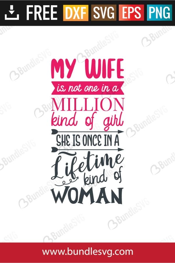 Mu Wife Is Not One In Million Kind of Girl SVG