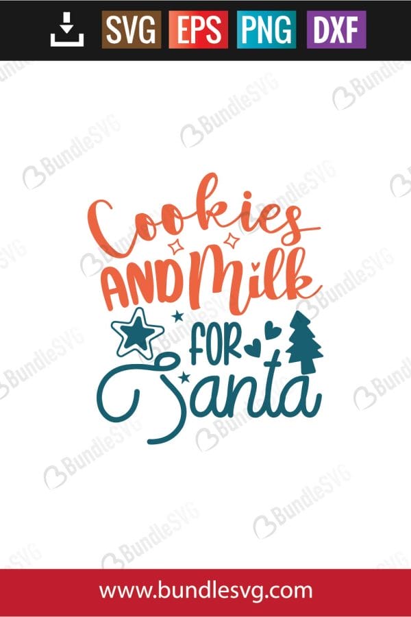 Cookies And Milk For Santa SVG