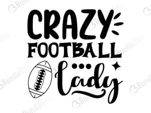 Crazy Football Lady SVG Cut Files
