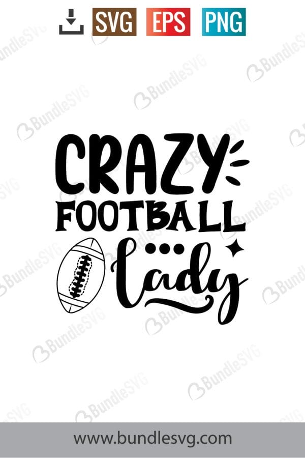 Crazy Football Lady SVG Cut Files