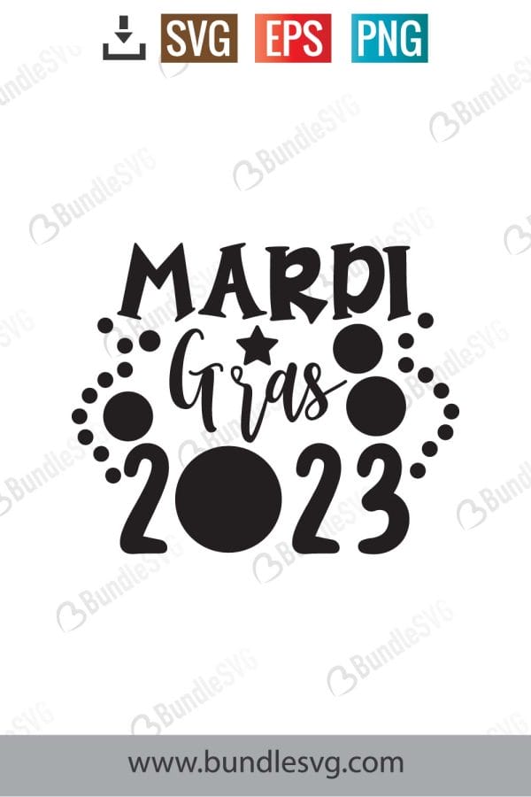 Mardi Gras 2023 Svg