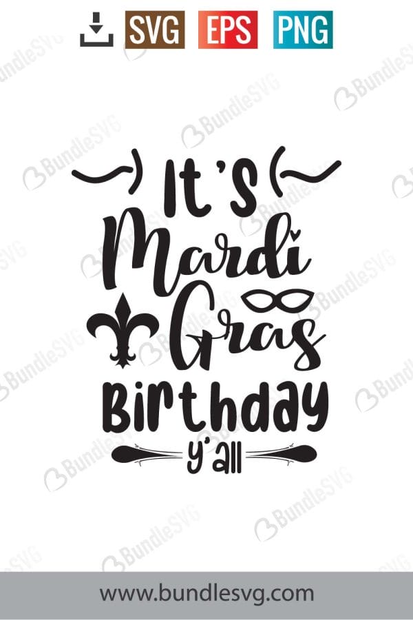 Mardi Gras Birthday Svg