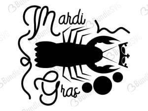 Mardi Gras Crawfish Svg