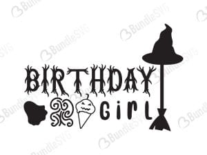 Halloween Birthday Girl Svg