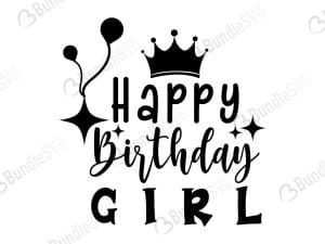 Happy Birthday Girl Svg