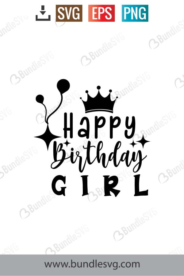 Happy Birthday Girl Svg