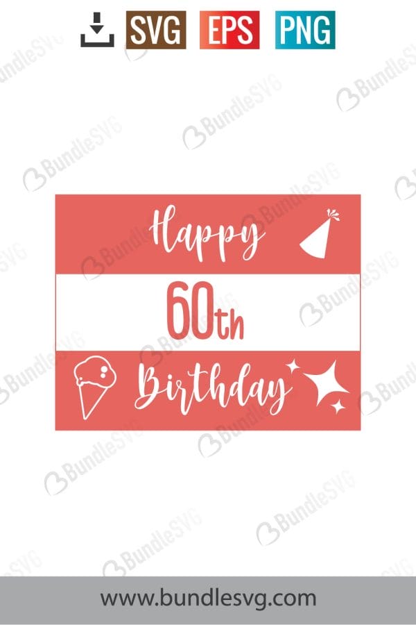 Happy 60th Birthday Svg
