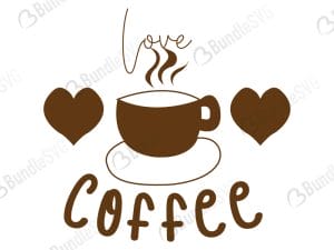 Coffee Cup With Heart Svg
