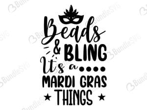 Beads and Bling It's Mardi Gras Things Svg