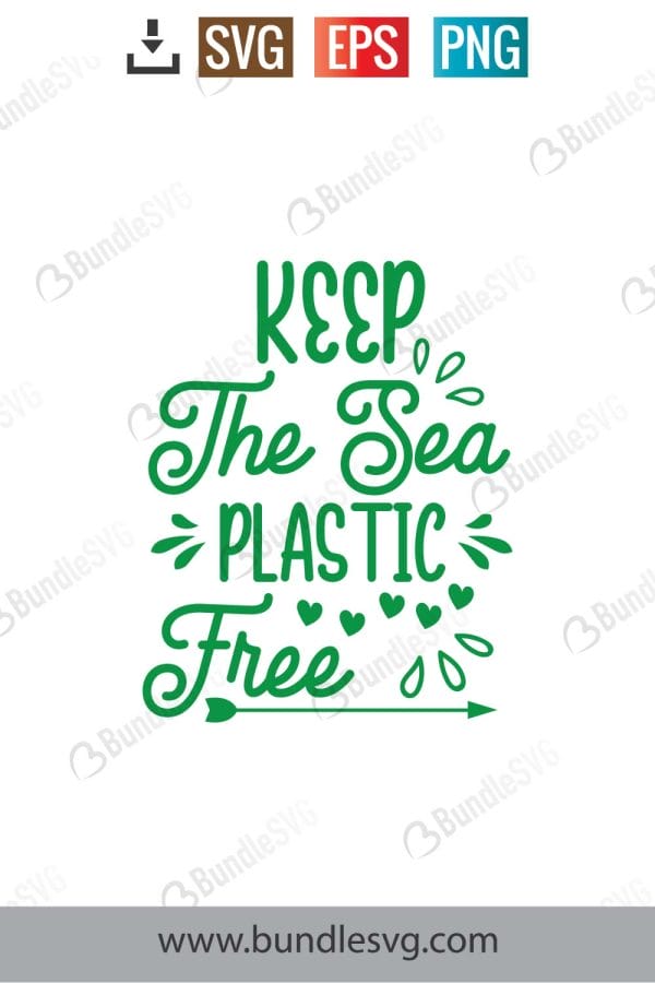 Keep The Sea Plastic Free SVG Cut Files