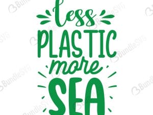 Less Plastic More Sea SVg