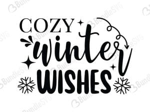 Cozy Winter Wishes SVG Cut Files