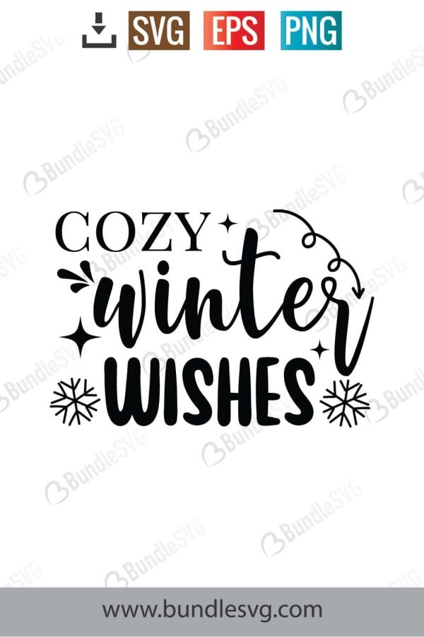 Cozy Winter Wishes SVG Cut Files