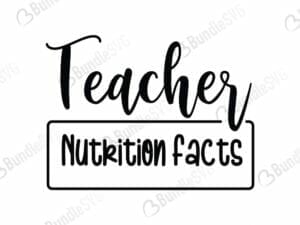 Teacher Nutrition Facts Svg