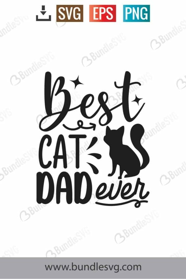 Best Cat Dad Ever Svg