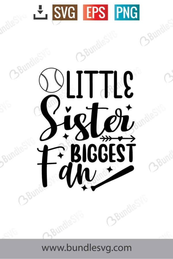 Little Sister Biggest Fan Svg