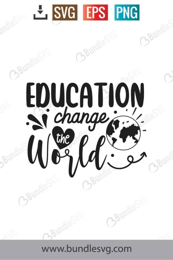 Education Changes The World Svg