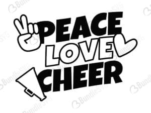 Peace Love Cheer Svg Free