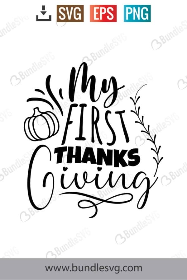 My First Thanksgiving Svg