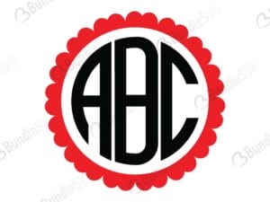 Circle Monogram SVG Files