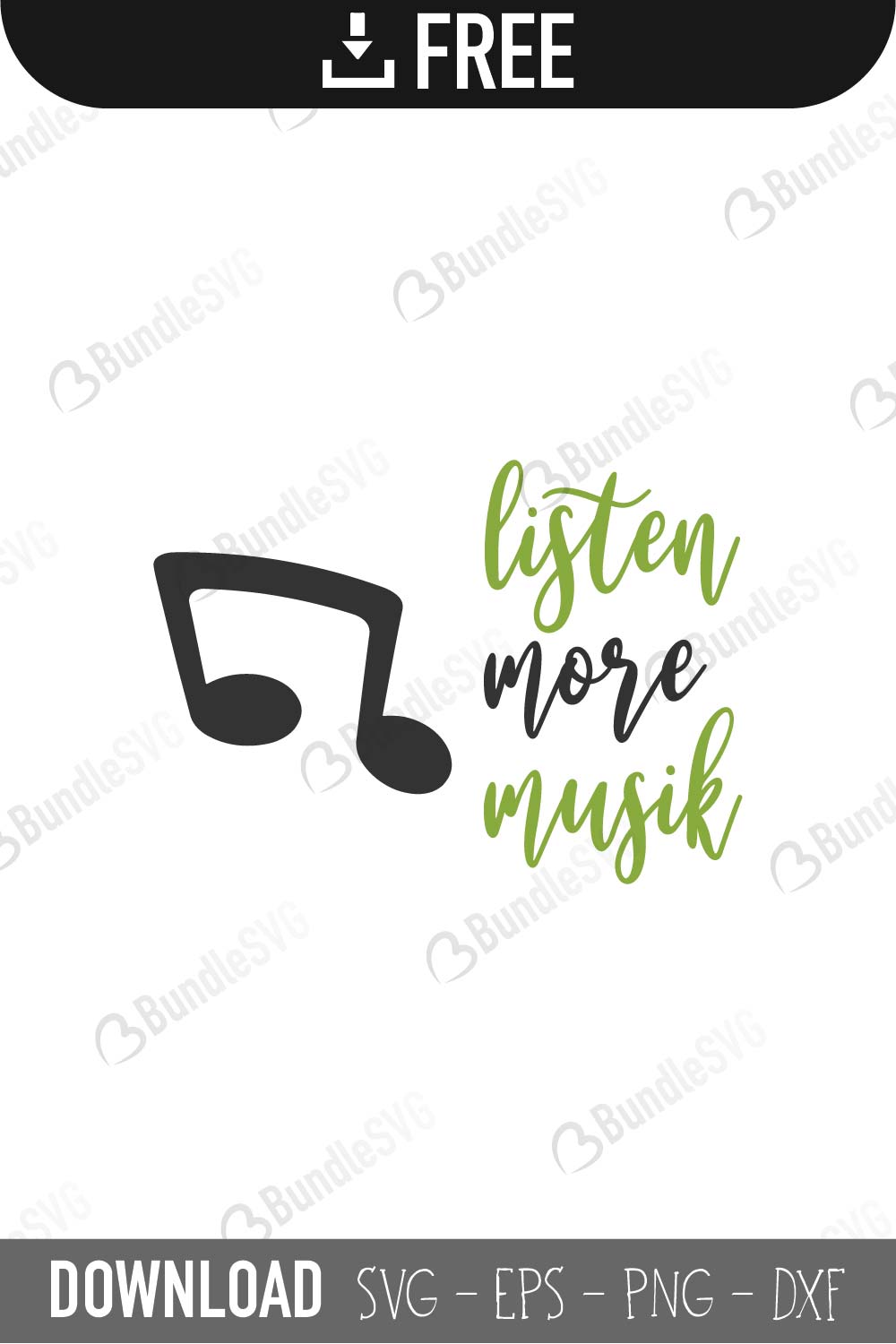 Listen More Music SVG Cut Files