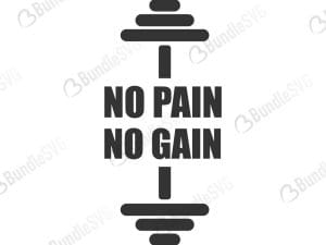 no pain, no gain, no pain no gain, barbell, weight, workout, gym, t-shirt, free, download, free svg, svg, design, cricut, silhouette, svg cut files free, svg, cut files, svg, dxf, silhouette, vinyl, vector