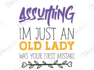 assuming, old, lady, first, mistake, assuming old lady was your first mistake free, assuming old lady was your first mistake download, assuming old lady was your first mistake free svg, svg, design, cricut, silhouette, assuming old lady was your first mistake svg cut files free, svg, cut files, svg, dxf, silhouette, vinyl, vector