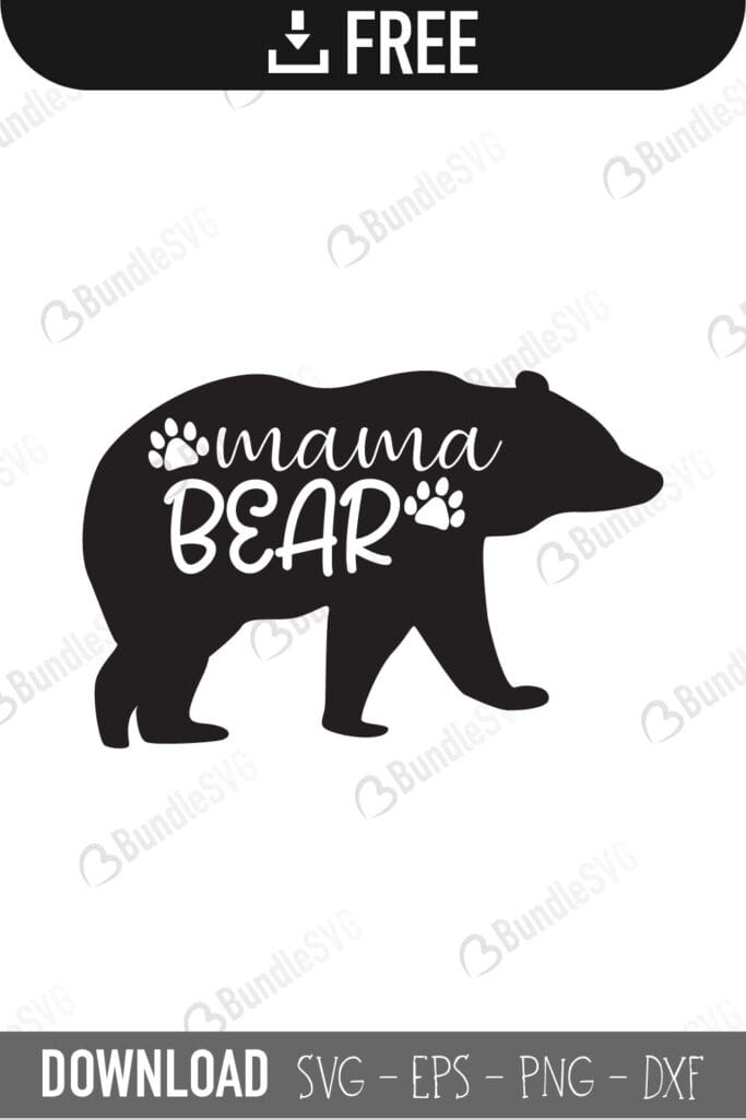 Download Mama Bear SVG Cut Files Free Download | BundleSVG.com