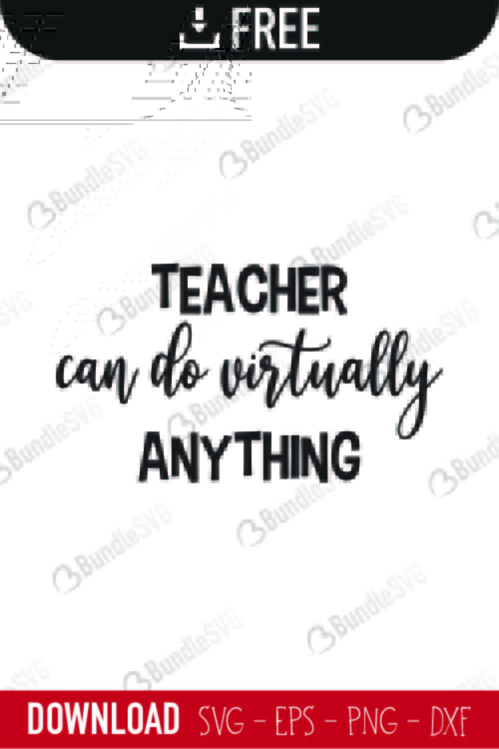 Teacher Can Do Virtually Anything SVG