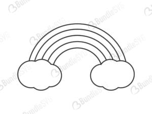 Rainbow Cloud Unicorn SVG Cut Files