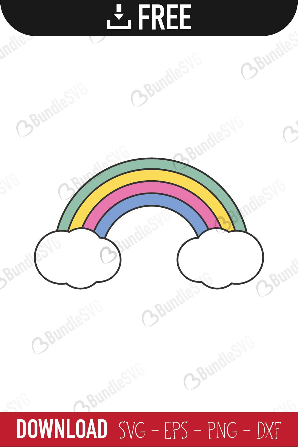 Rainbow Cloud Unicorn SVG Files