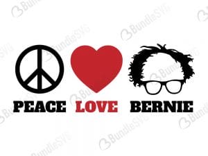 peace, love, bernie, sanders, bernie sanders, free, download, free svg, svg files, svg free, svg cut files free, dxf, silhouette, png, vector, free svg files, svg designs, cut, file,