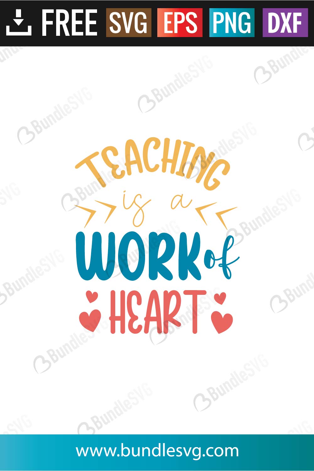 Teaching Is A Work of Heart SVG