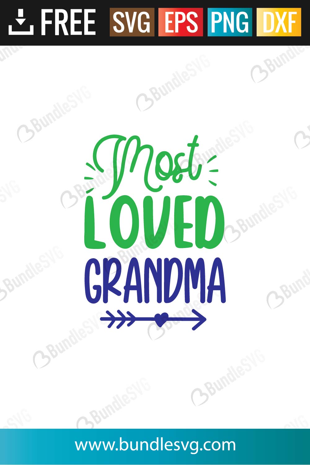 Most Loved Grandma SVG